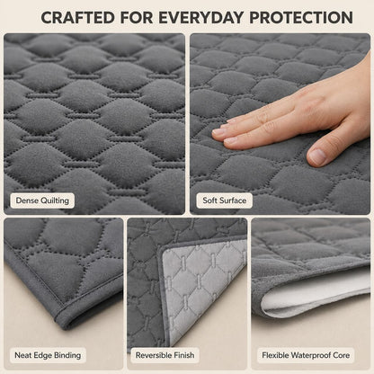 Waterproof Pet Sofa Protector Cover for Dogs & Cats - Quilted Furniture Cover for Couch, Bed & Car Seat Protection