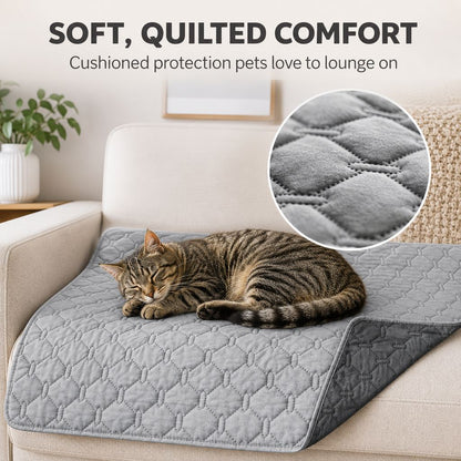Waterproof Pet Sofa Protector Cover for Dogs & Cats - Quilted Furniture Cover for Couch, Bed & Car Seat Protection