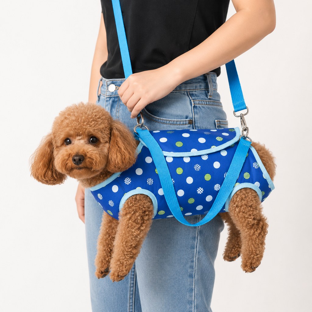 Wearable Pet Carrier Harness for Small Dogs & Cats - Hands-Free Carry for Vet Visits & Short Outings