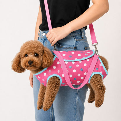 Wearable Pet Carrier Harness for Small Dogs & Cats - Hands-Free Carry for Vet Visits & Short Outings