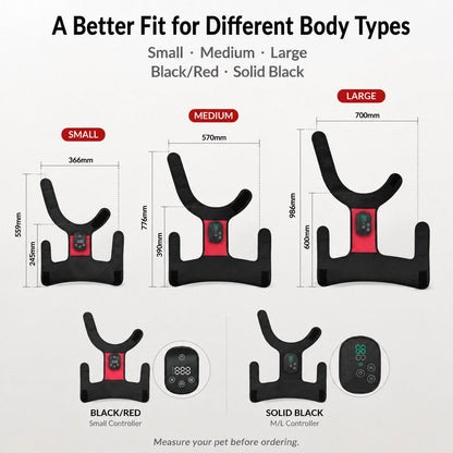 Wearable Red & Near-Infrared Hip Wrap for Dogs - Hands-Free At-Home Hip-Area Light Care