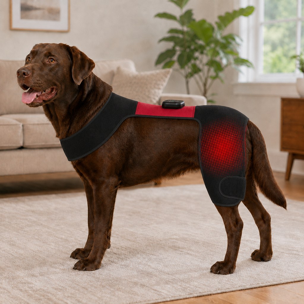 Wearable Red & Near-Infrared Hip Wrap for Dogs - Hands-Free At-Home Hip-Area Light Care