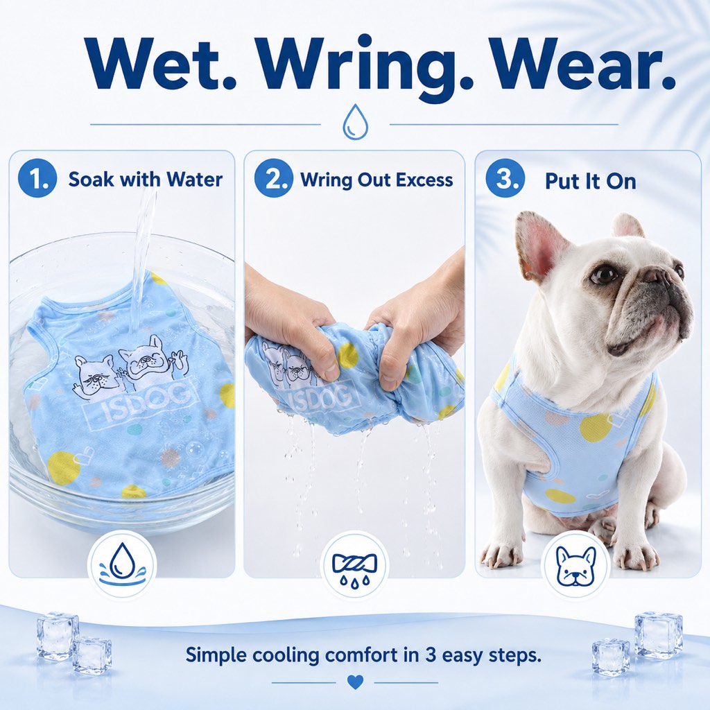 French Bulldog Cooling Vest for Hot Summer Walks
