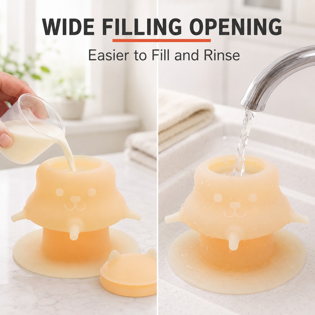 4-Nipple Silicone Nursing Feeder for Kittens & Puppies - Easier Litter Feeding with a Suction Base