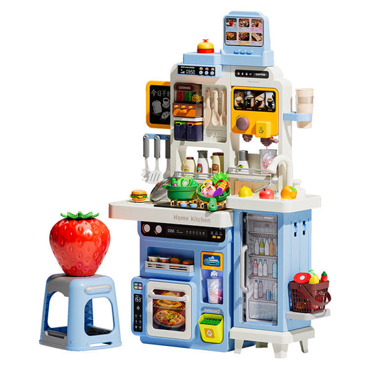 Kids Multi-Function Pretend Play Kitchen Set with Sink, Oven & Accessories